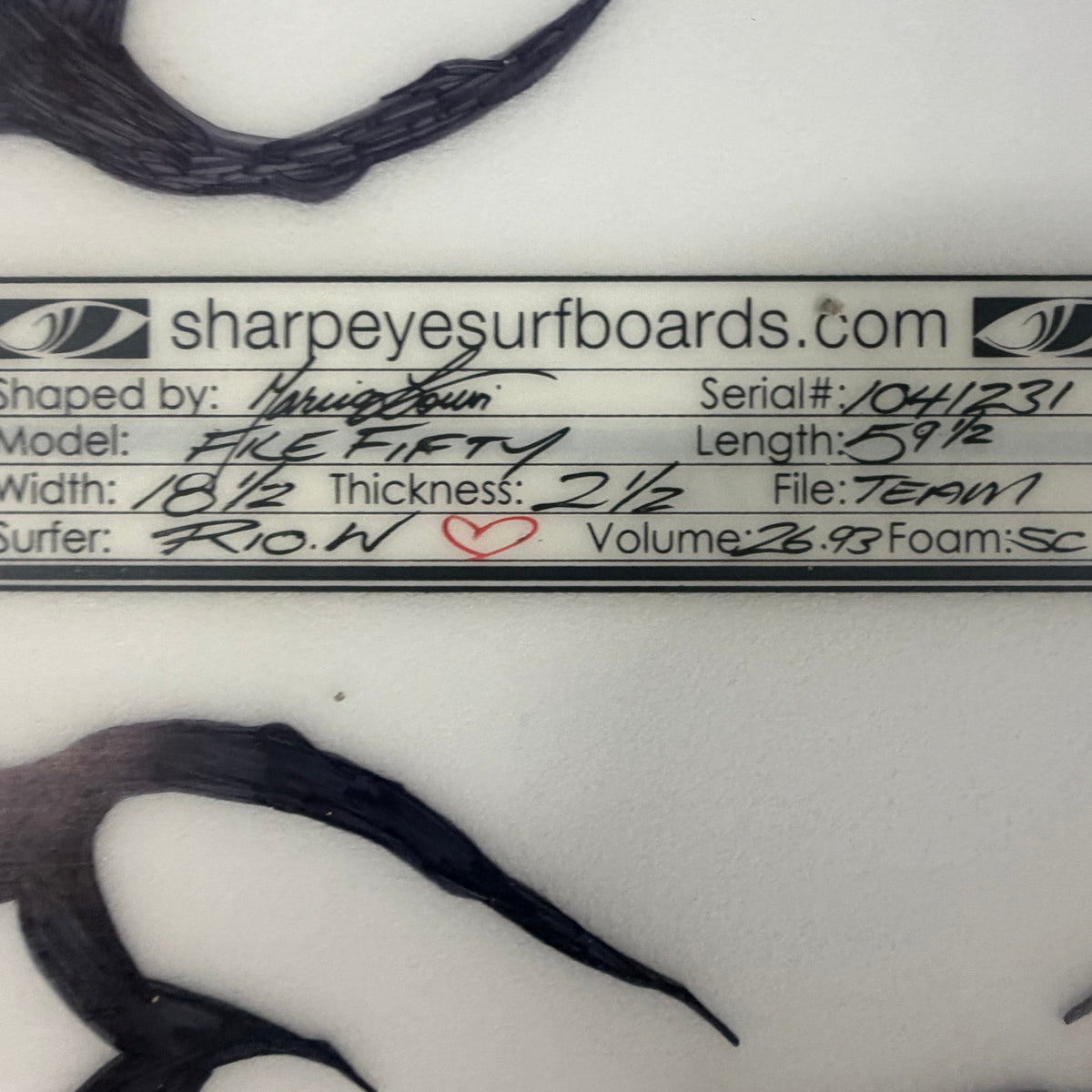 Used Rio Waida 5'9.5" x 18.5" 2.5" 26.93L