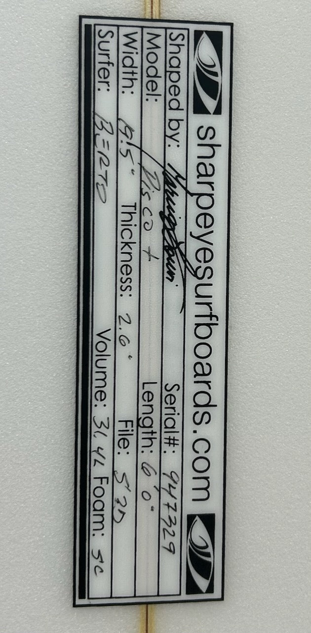 Used Disco + 6'0 x 19.5 x 2.6 31.4L