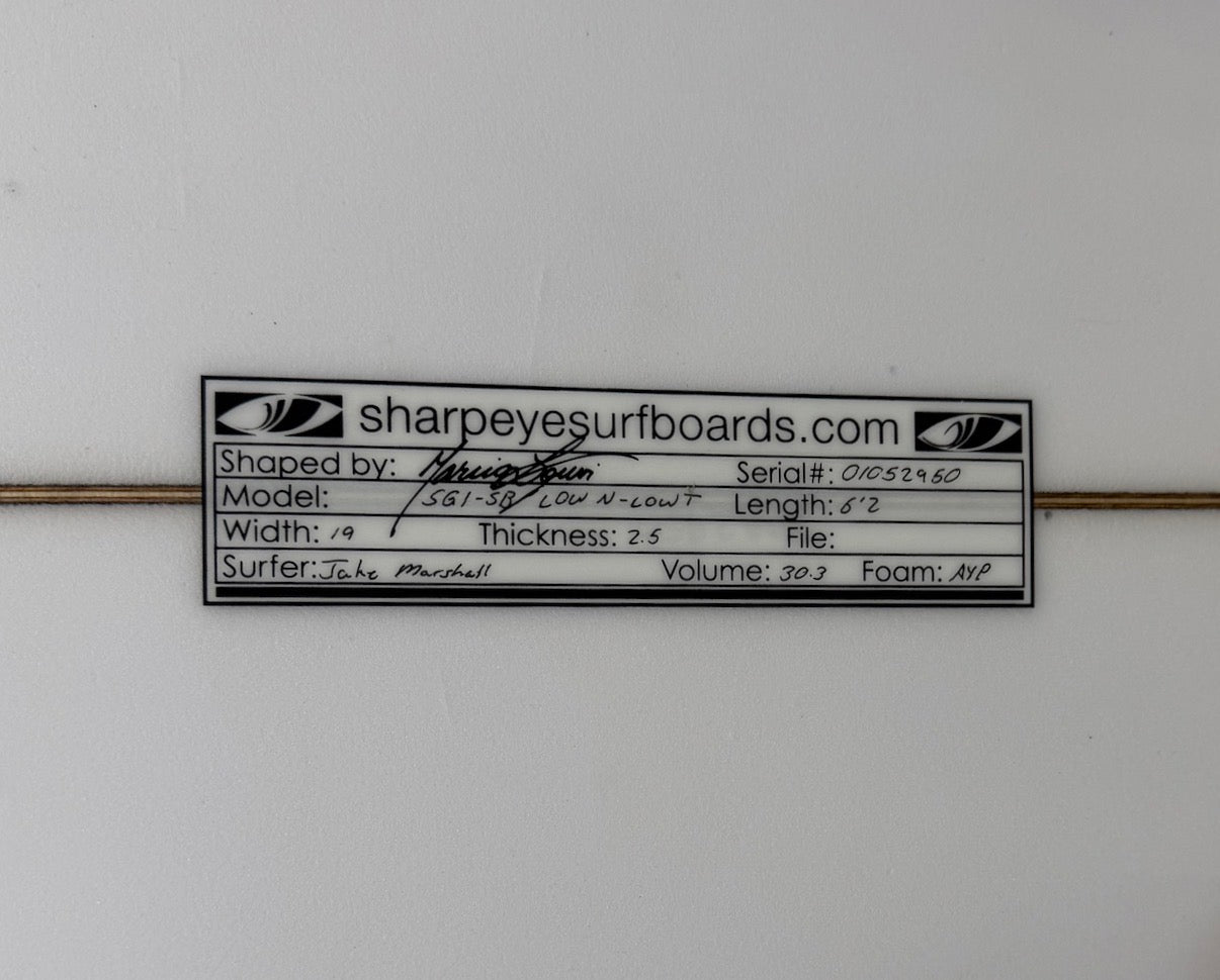 Lightly Used Jake Marshall SG - SB Hybrid 6'2" x 19" x 2.5" 30.3L