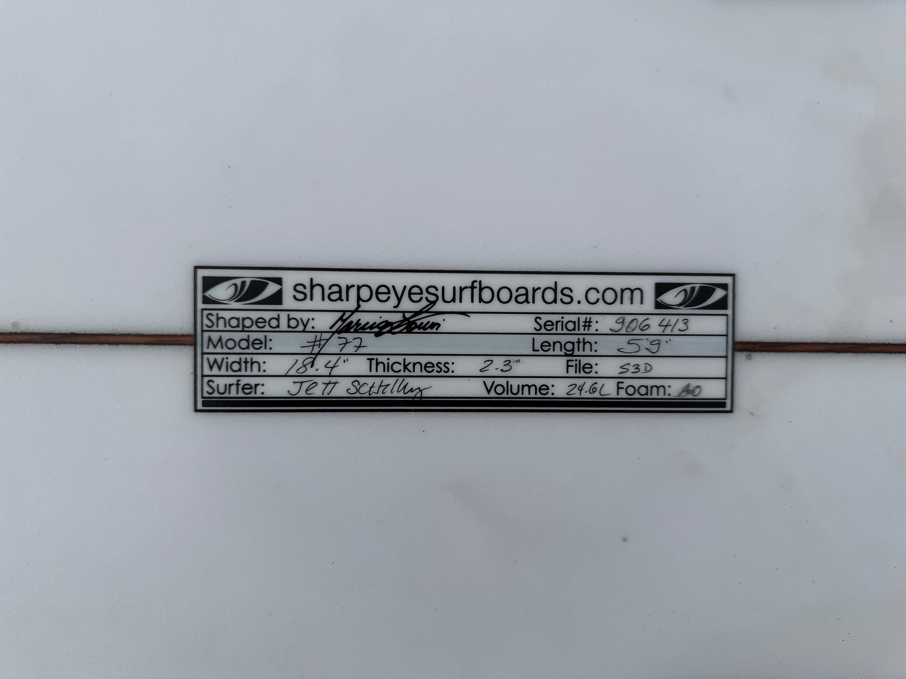 Used Jett Schilling #77 5'9" x 18.4" x 2.3" 24.6L