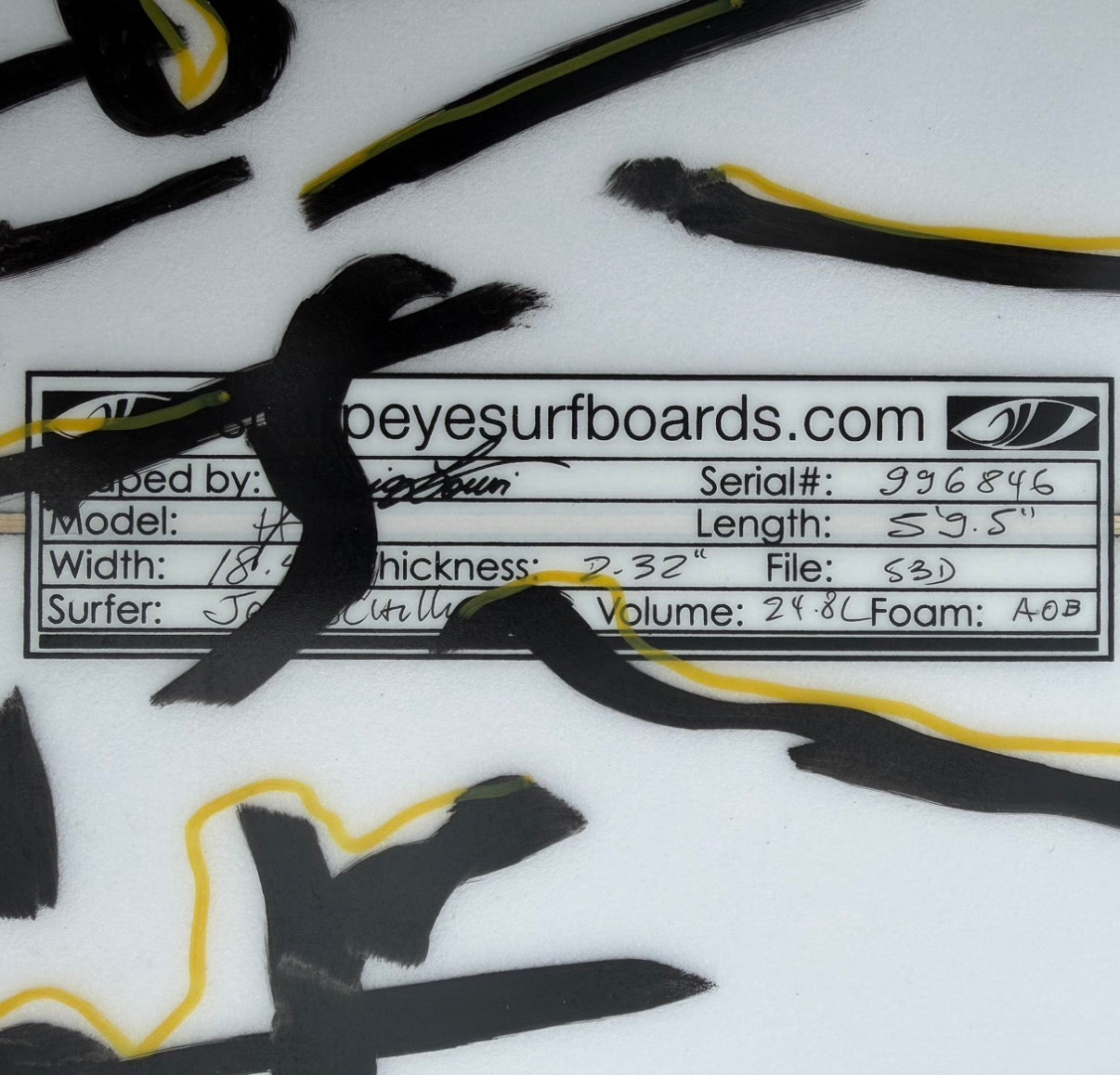 Used Jett Schilling HT2 5'9.5" x 18.4" x 2.32" 24.8L