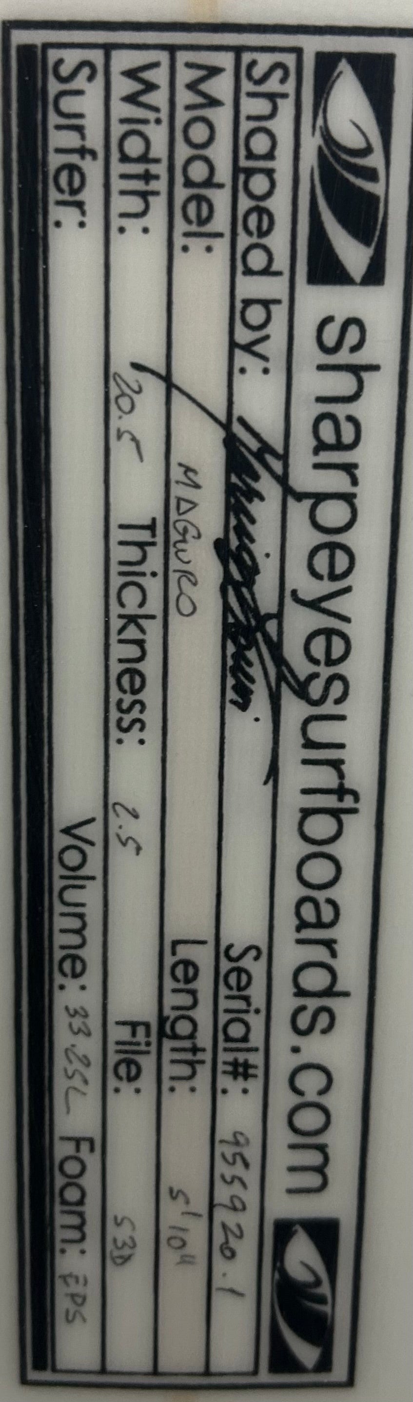 New File Fifty 5'10 x 18.9 x 2.55 28.5L (Copy)