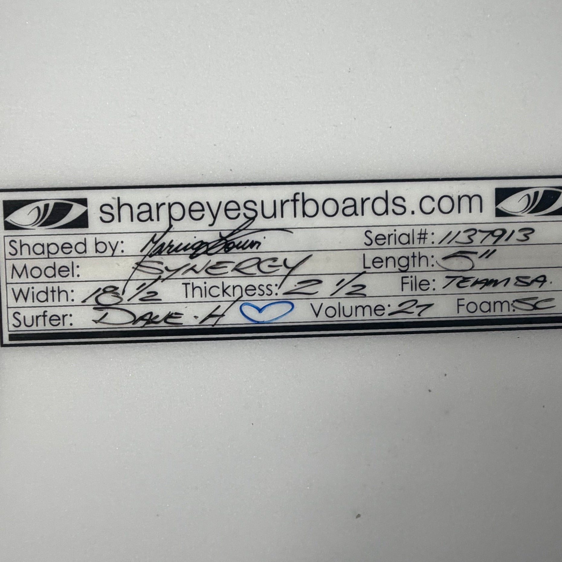 Used Dane Henry Synergy 5'11" x 18.5" x 2.5" 27L