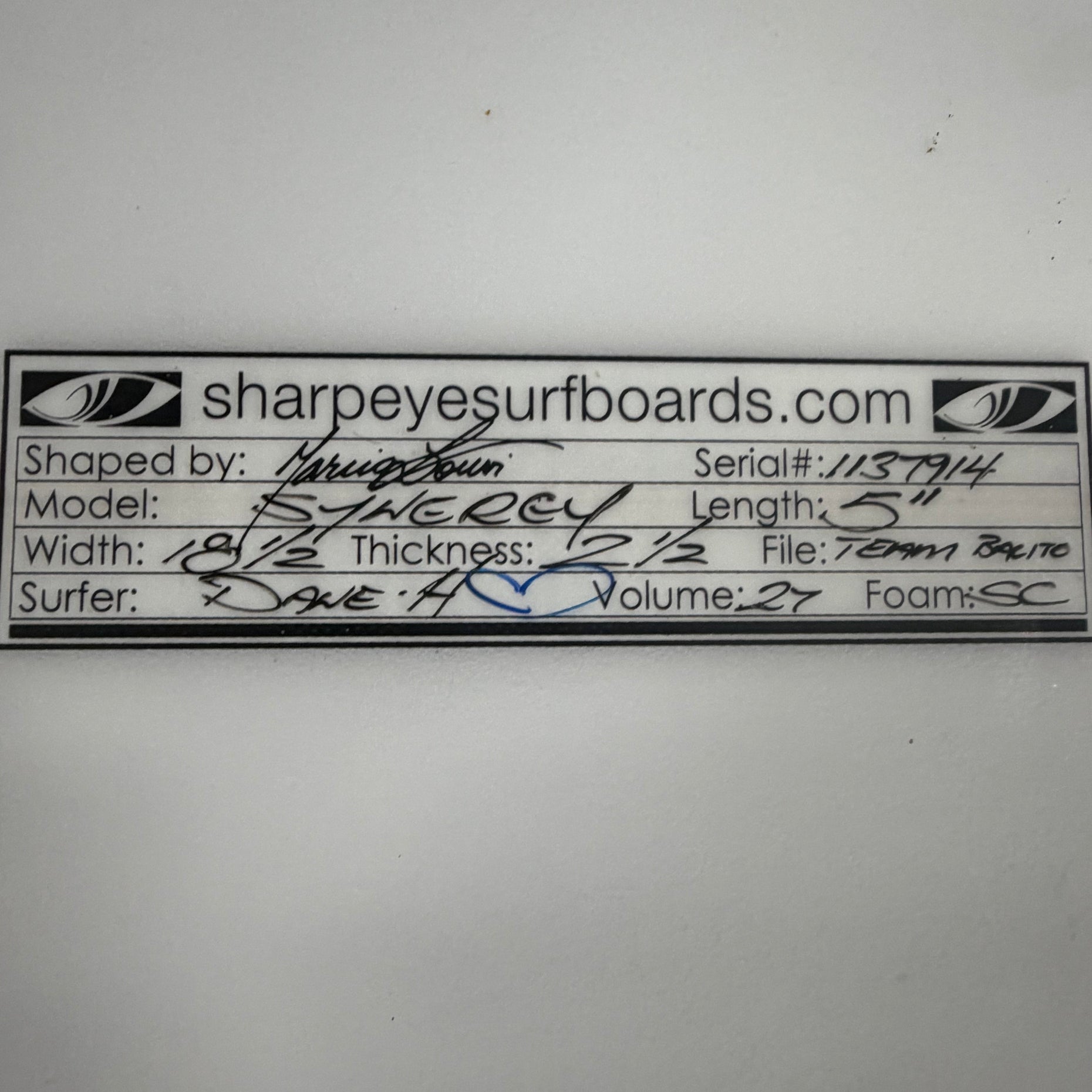 Used Dane Henry Synergy 5'11" x 18.5" x 2.5" 27L (Balito)