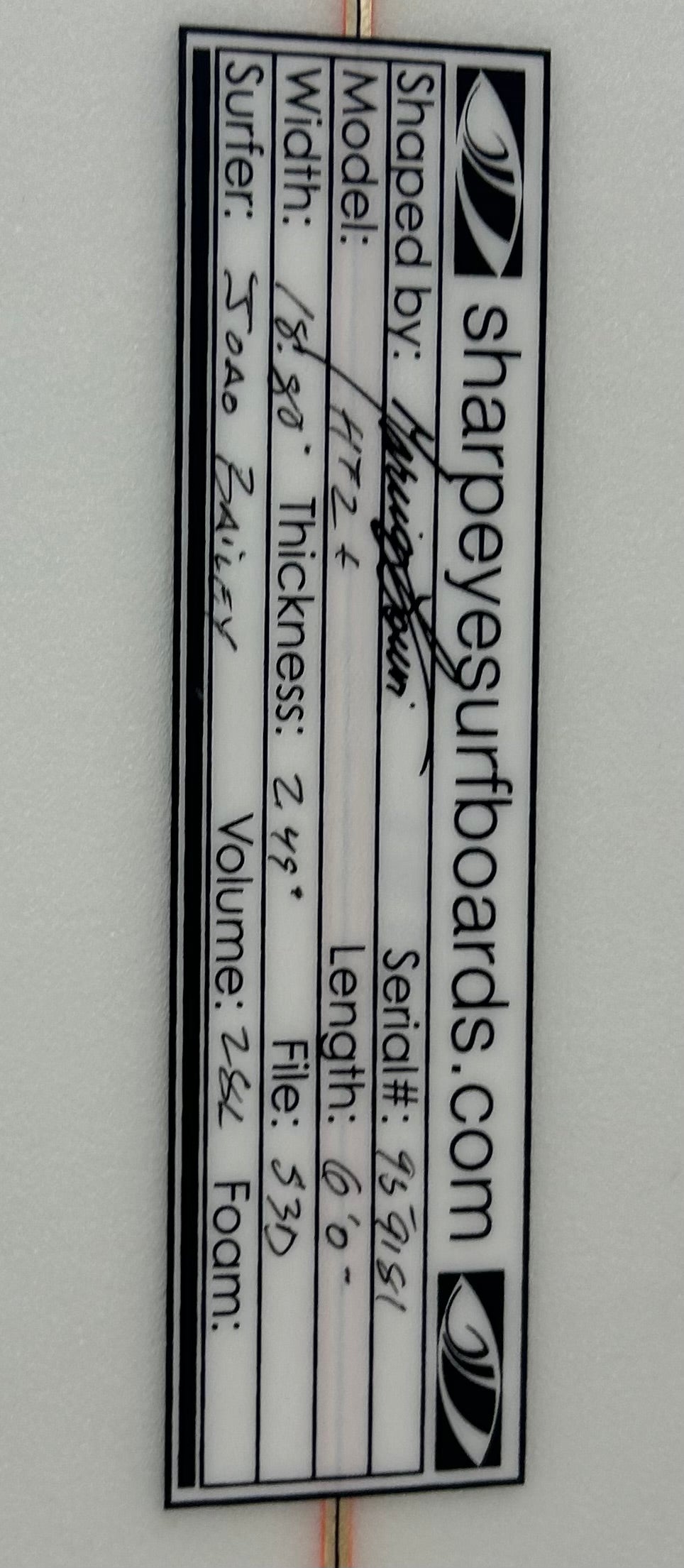 Used HT2+ 6'0 x 18.8 x 2.49 28L