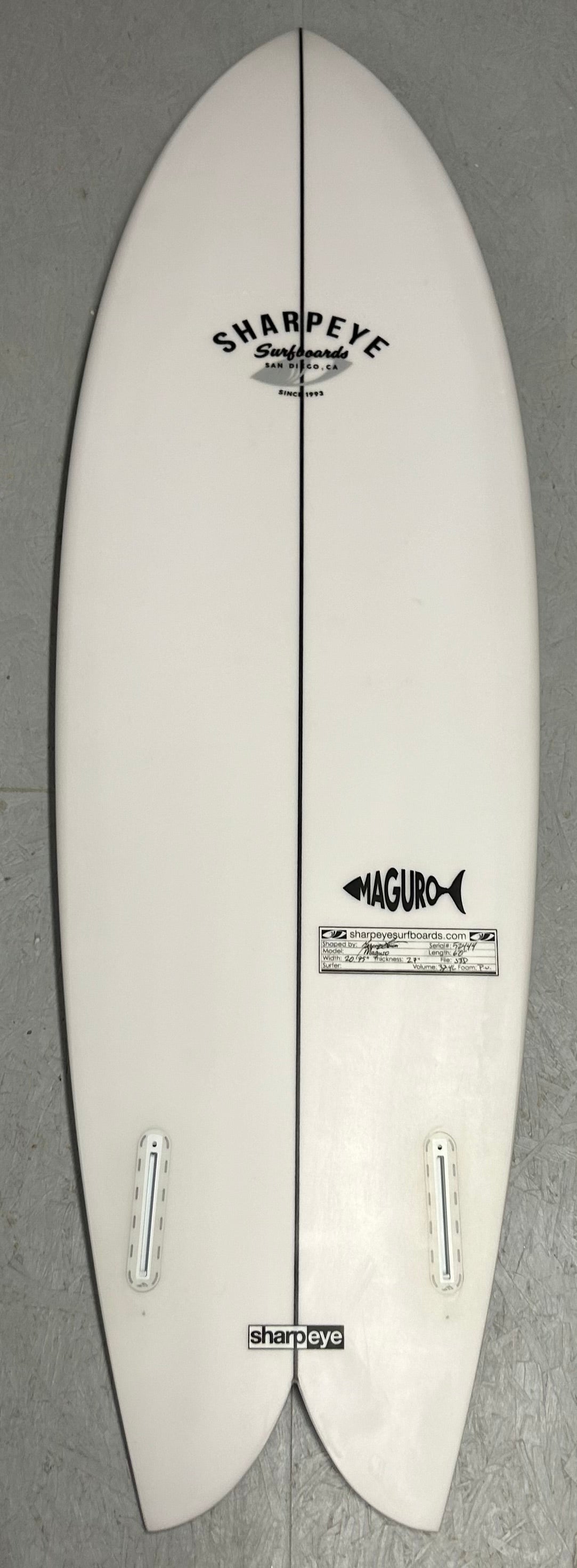 New Maguro 6'0 x 20.75 x 2.7 37.4L