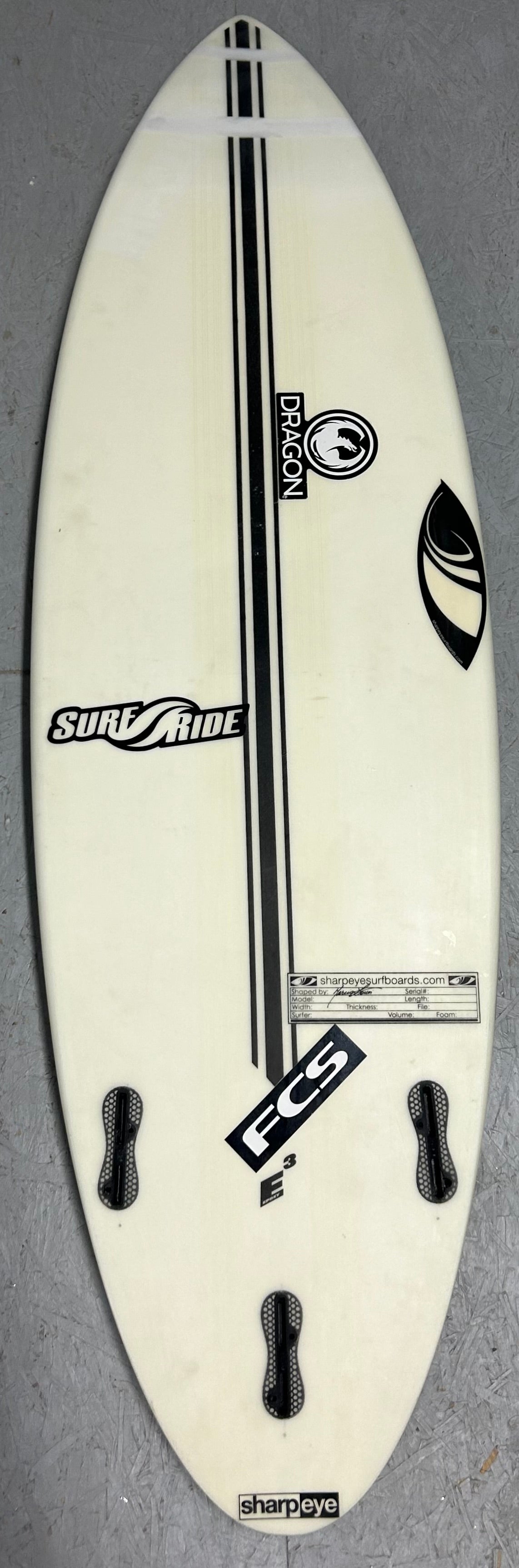 Used Eeli T E3 Custom Storms 5'8 x 18.6 x 2.3