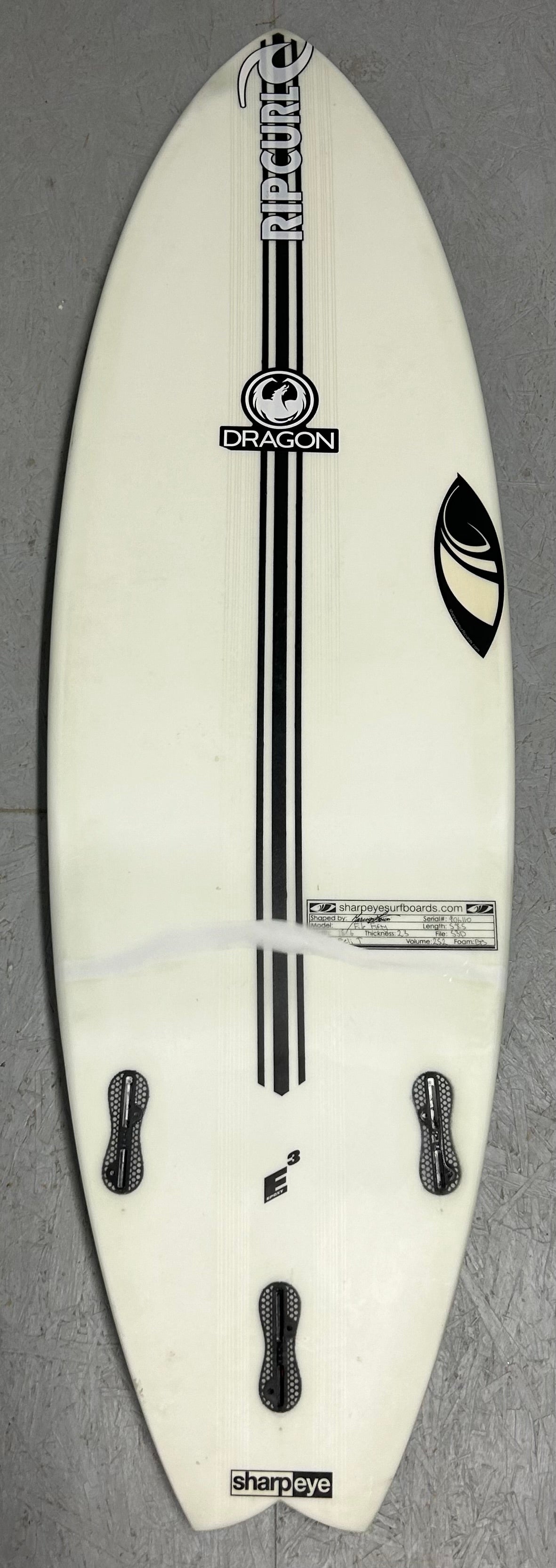 Used Eeli T E3 Custom File Fifty 5'8.5 x 18.6 x 2.3 25.2L