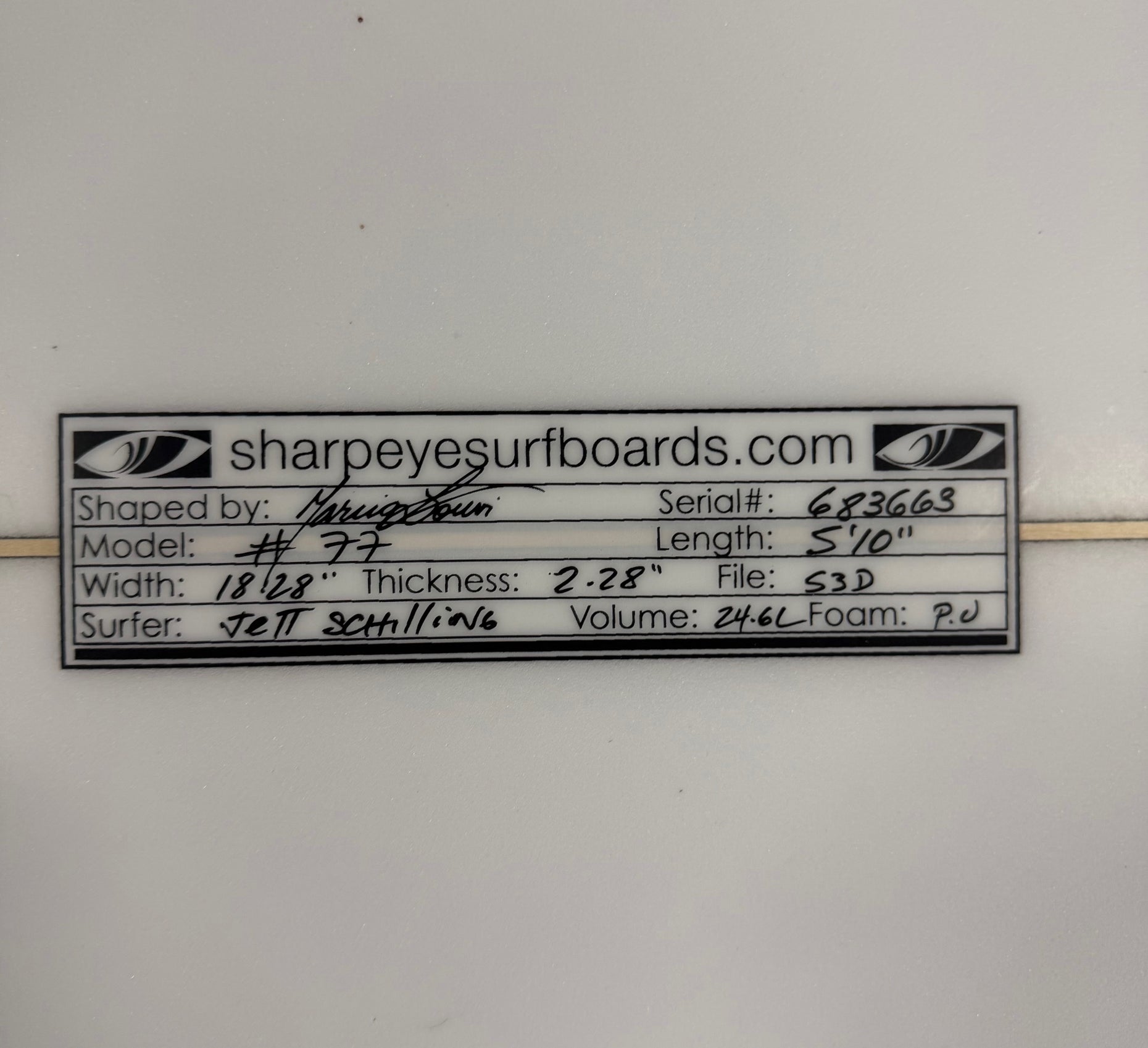 Used Jett Schilling #77 5.10 x 18.28 x 2.28 24.6L