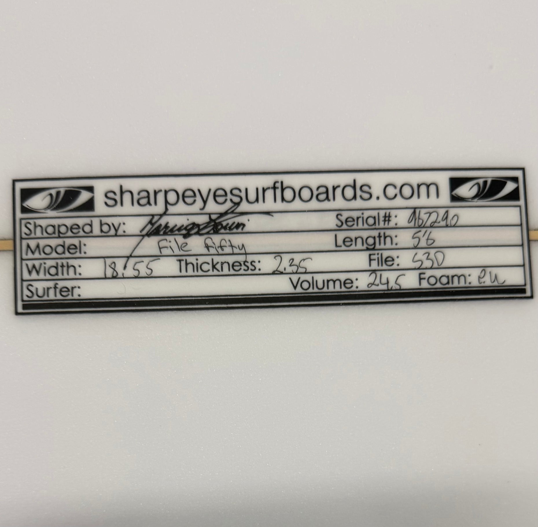 New File Fifty 5'6" x 18.55" x 2.35" 24.5L