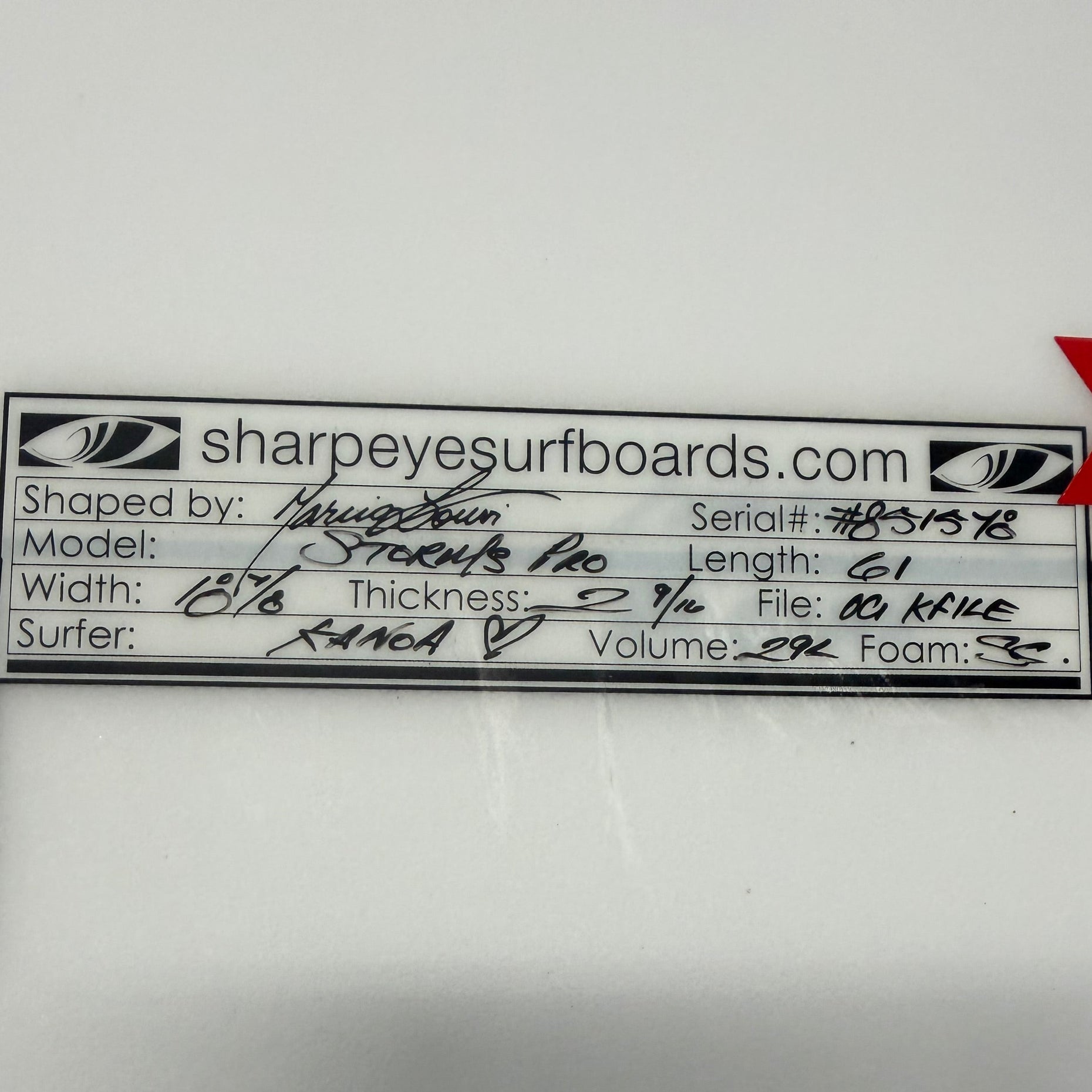 Used Kanoa Igarashi Storms Pro 6'1" x 18.88" x 2.56" 29L