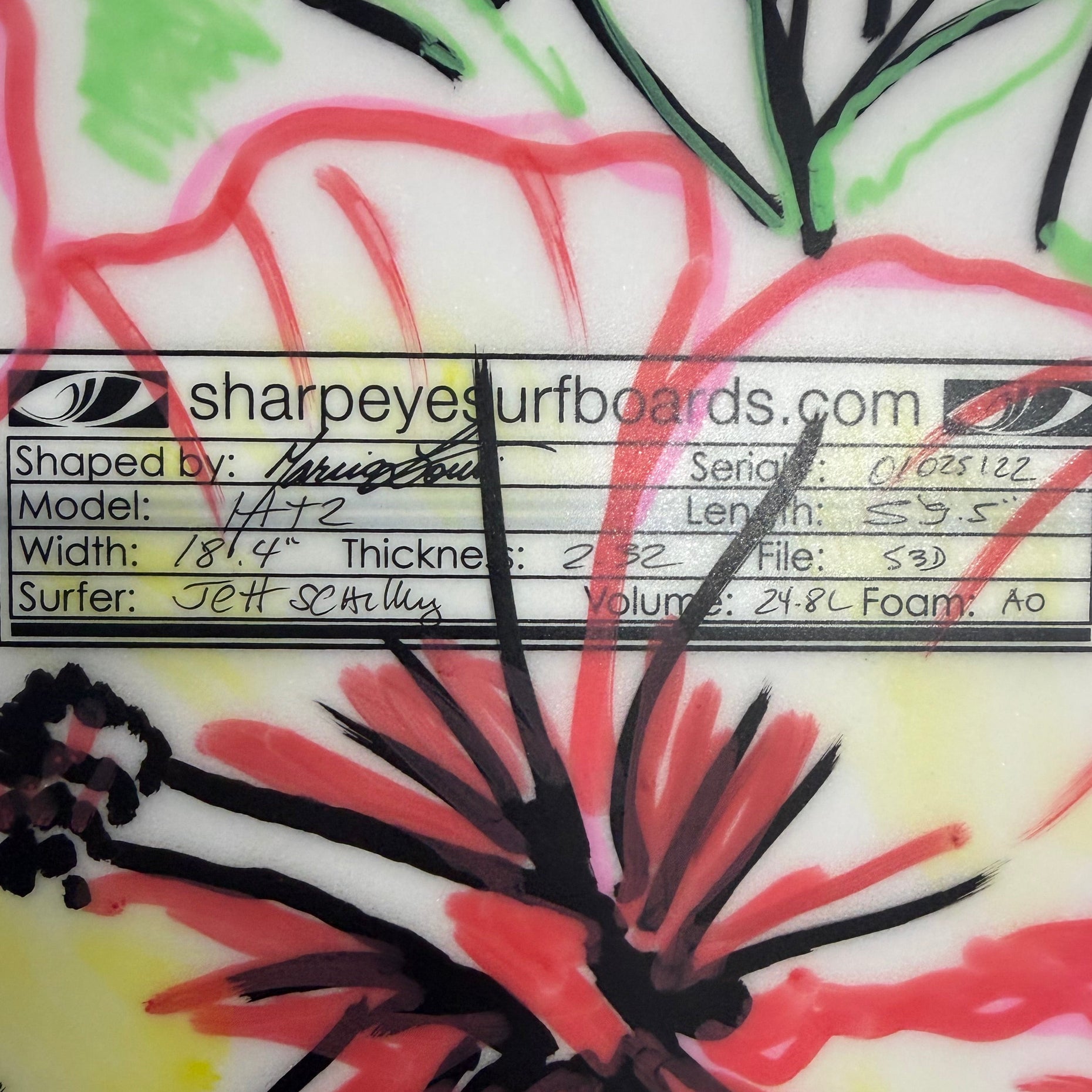 Used Jett Schilling HT2 5'9.5" x 18.4" x 2.32" 24.8L
