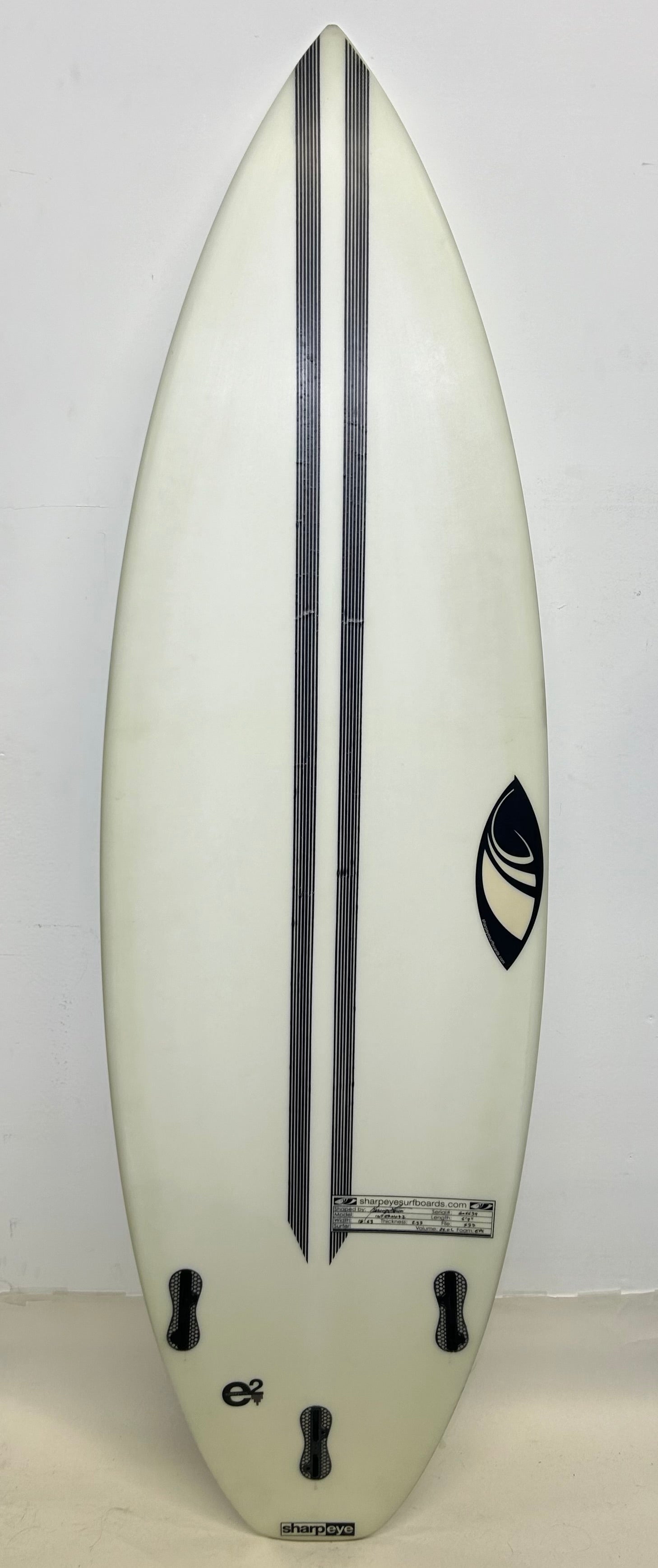New E2 Inferno 72 5'7 x 18.63 x 2.37 25L (small air bubble on powerstrip)